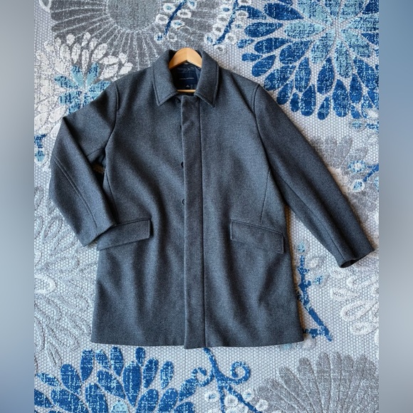 Banana Republic Other - Banana Republic Wool Blend Coat Jacket Mens XL overcoat black grey gray topcoat